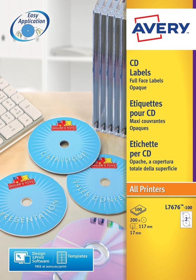 Avery L7676-100 printeretiket