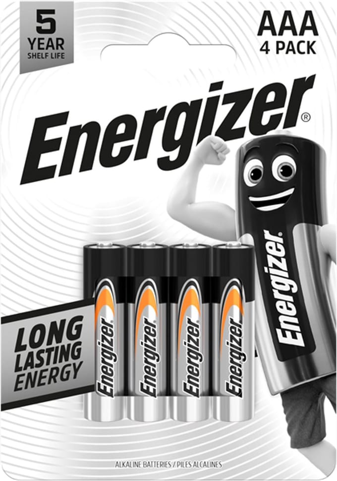 Energizer Everyday LR03 AAA Alkaline Batterijen 4 Stuks