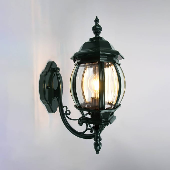 K.S. Verlichting Buitenwandlamp Andrew kristalglas staand groen