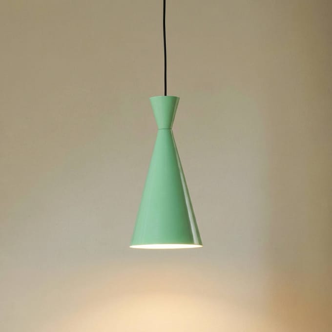 ROYALTECH Hanglamp Glenora, mintgroen/wit, metaal, Ø 18 cm