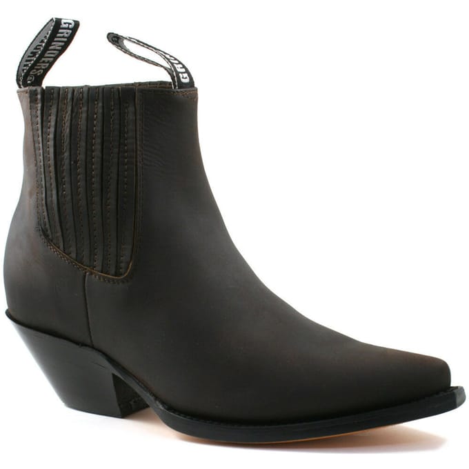 Grinders Unisex Bruine Western Chelsea Laarzen-Mustang