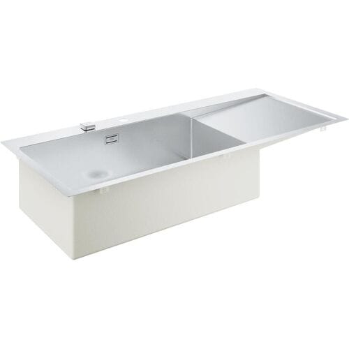 Grohe K1000 stainless steel built-in sink 116 x 52 cm with drainer, basin left, 31581SD1