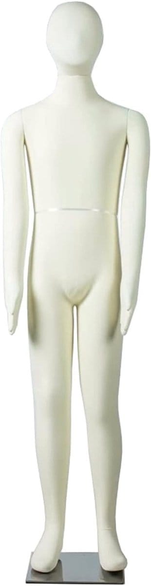 Kinderpop Paspop - Kledingmodel Kind - Kleding Ontwerpen - Verstelbare Ledematen - 13 Jaar - Beige