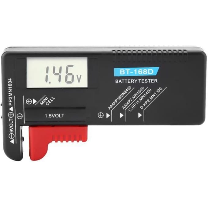 Batterijspanningsmeter - Drfeify - Universeel AA/AAA/C/D/9V - LCD - Hoge kwaliteit - Snelle test