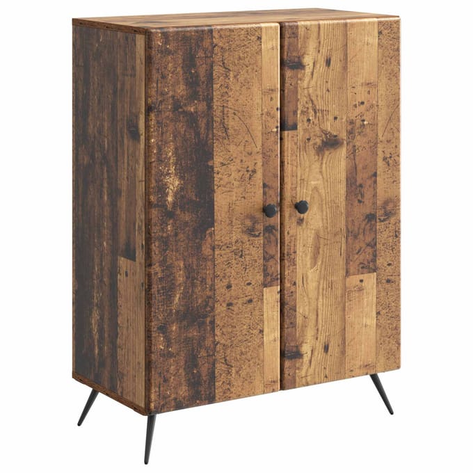 vidaXL - Dressoir - Oud - hout - 66 - x - 34,5 - x - 90 - cm - Bewerkt - hout