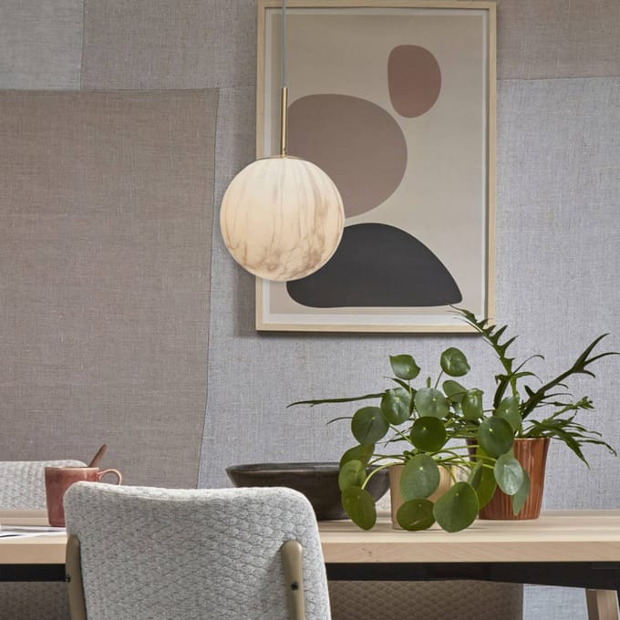 it's about RoMi Hanglamp Carrara - Goud/Wit - Ø22cm - Modern,Luxe - Hanglampen Eetkamer, Slaapkamer, Woonkamer