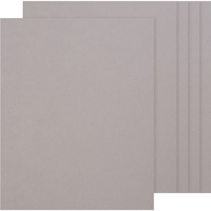 Grijs karton 40 x 50 cm, 5 stuks