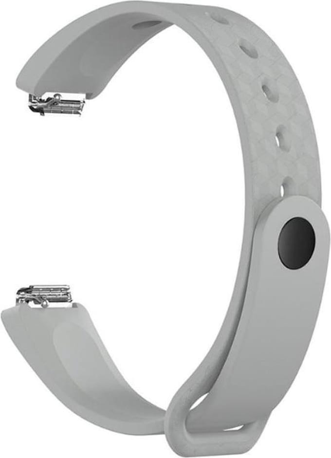 KELERINO. Siliconen bandje geschikt voor Fitbit Inspire (HR) - 3D Design - Grijs - Small