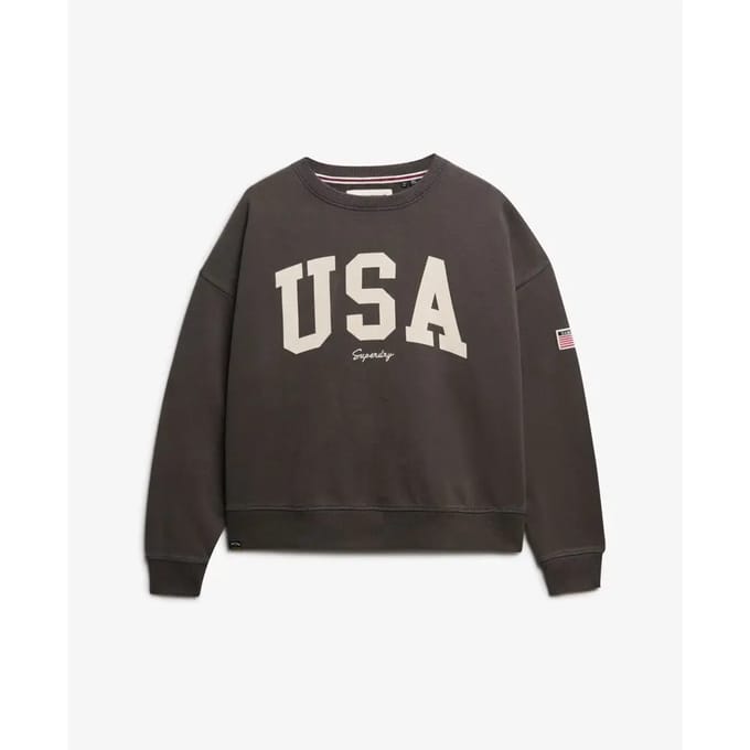 Superdry - Athletic Essentials relaxed sweatshirt met ronde hals - Dames - Truien