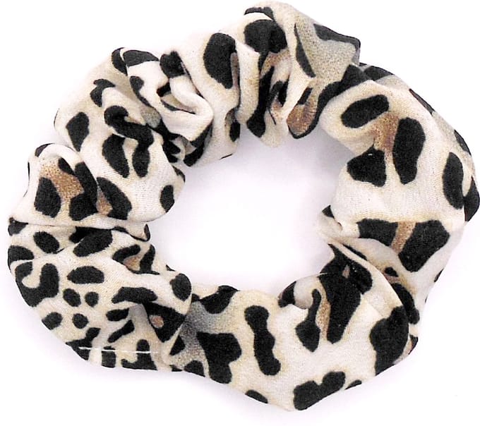 Scrunchie panterprint lichte tinten