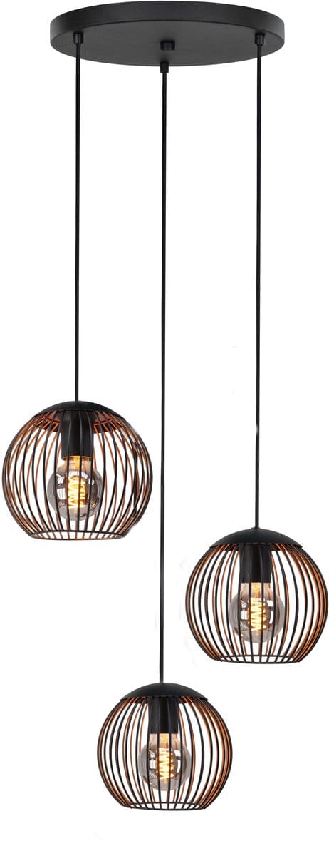 EGLO Almanzora Hanglamp - E27 - Ø 46.5 cm - Zwart/Koper