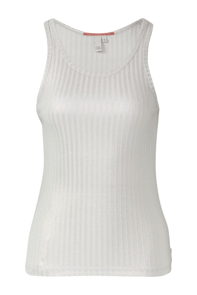 Q/S designed by - Dames t-shirt - Maat S - Vrouwen - wit - polyester
