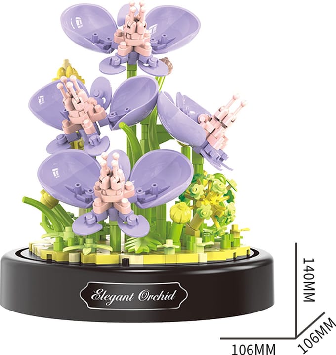 Balody bouwset orchidee microblocks bloemen bouwpakket 374 stuks.