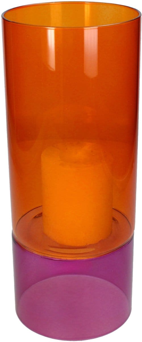 Vase Glass Multi 12x12x30cm