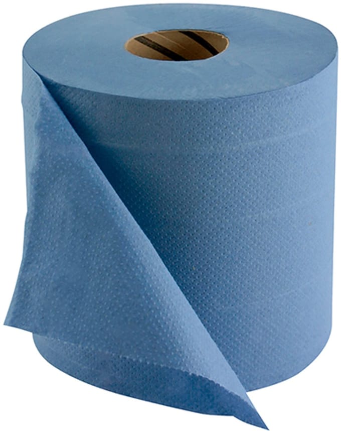 Industriële poetsrollen blauw 2 laags 27,50cm x 350m 2 stuks