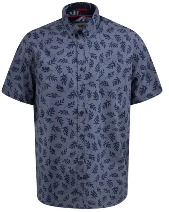 D555 Kettering Overhemd Hawaiian Leaf Big Men Size Maat 3XL