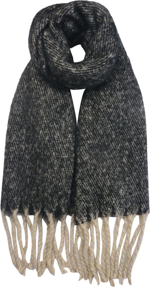 Melady Wintersjaal Dames 50x180 cm Zwart Synthetisch