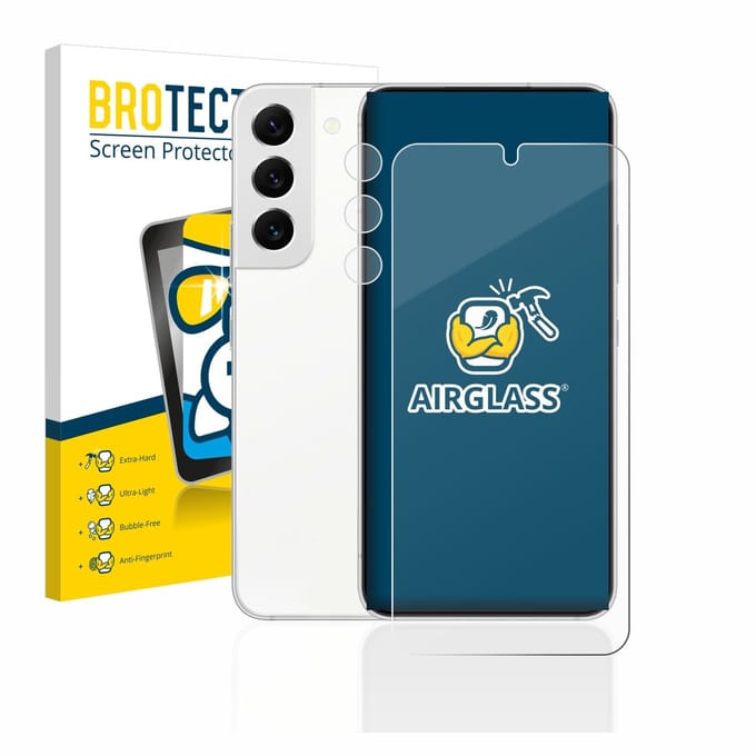 Screenprotector voor Samsung Galaxy S22 5G (Voor+Camera) Beschermglas transparant