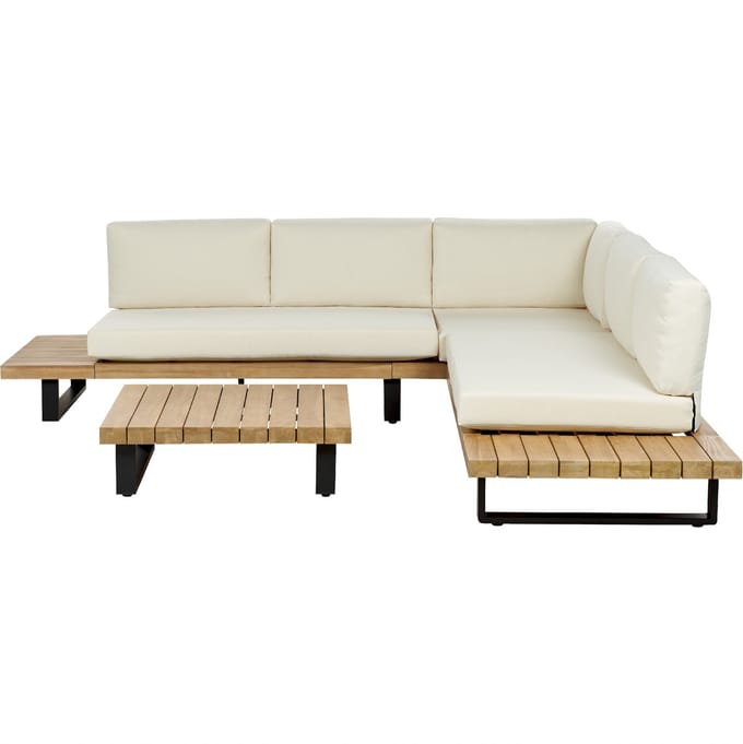 MYKONOS - Loungeset voor 5 - Gebroken wit - Acaciahout