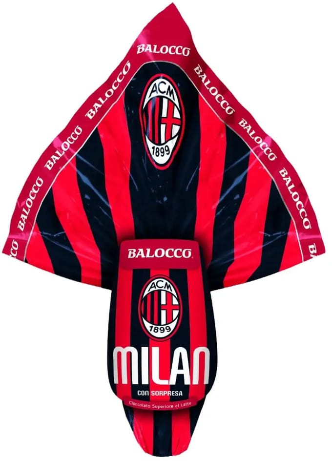 Balocco melkchocolade paasei AC Milan 240 g met verrassing