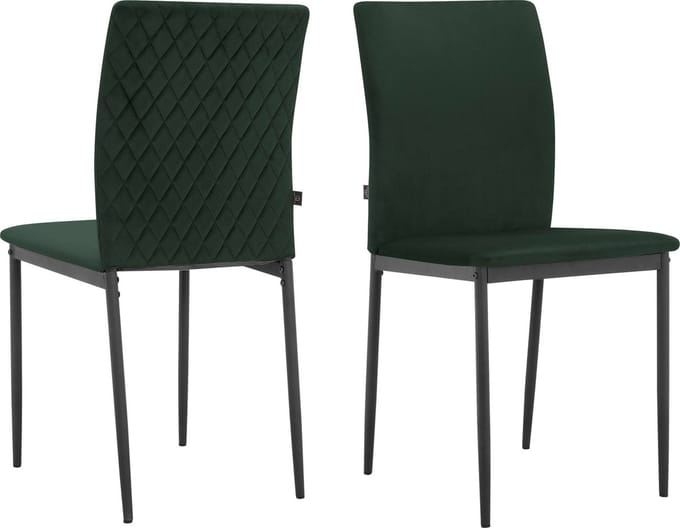 Pavia-Eetkamerstoel - Groen - Set van 2