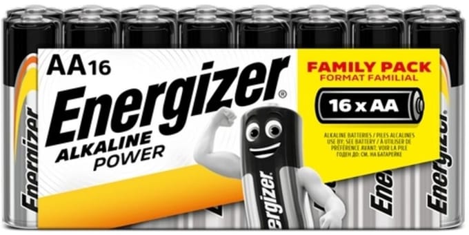 Energizer Alkaline Power AA Batterij, 1,5 V (doos 16 stuks)