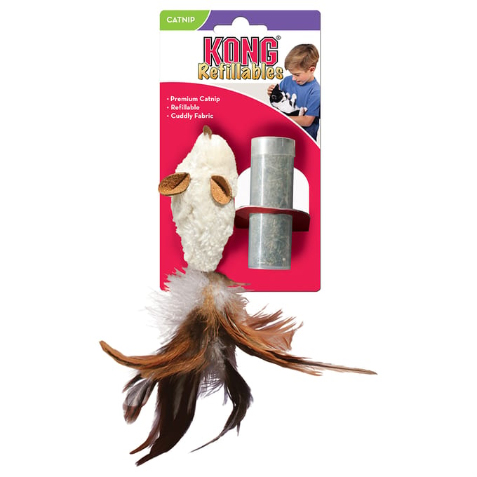 Kong Feather Muis Catnip - Kattenspeelgoed - 17 cm