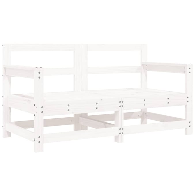 vidaXL - Tuinstoelen - met - kussens - 2 - st - massief - grenenhout - wit
