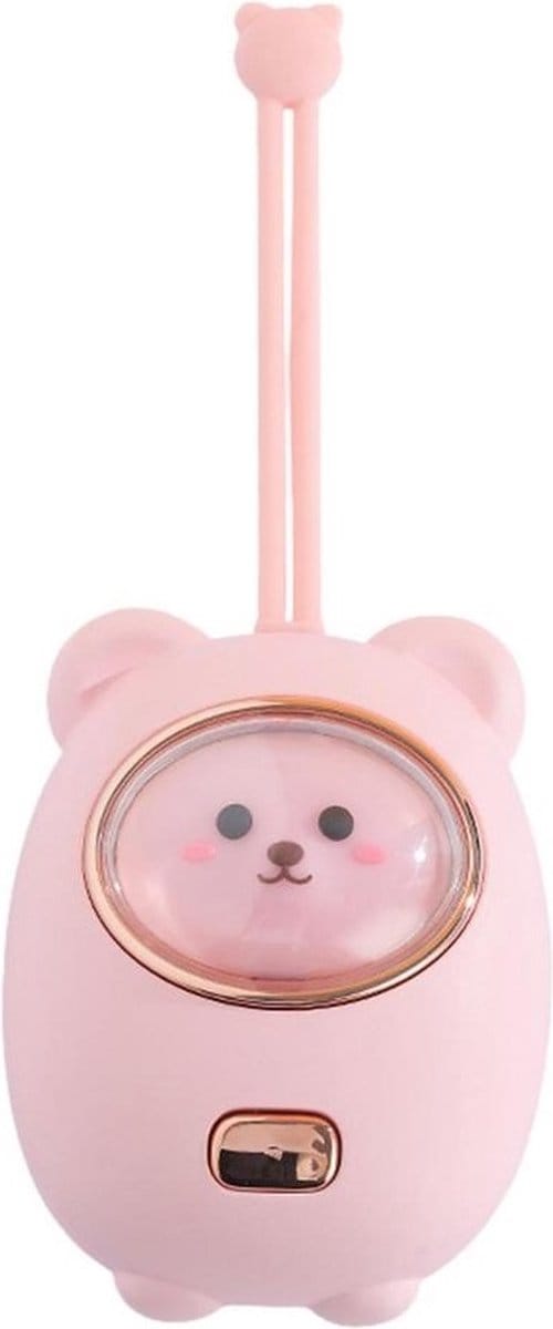 TechU™ Handwarmer Beertje – Roze – Oplaadbare Hand Heater – 17.5*6.8 cm – Ingebouwde Batterij 2400 mAh