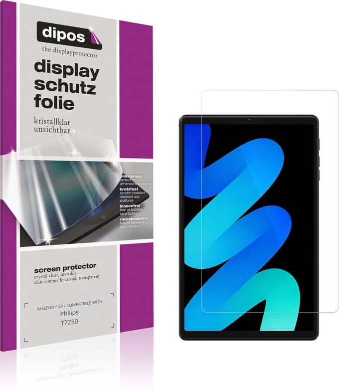 dipos – 2x Beschermfolie geschikt voor Philips T7250 | Krasbestendige & heldere Screenprotector Ultra-Thin