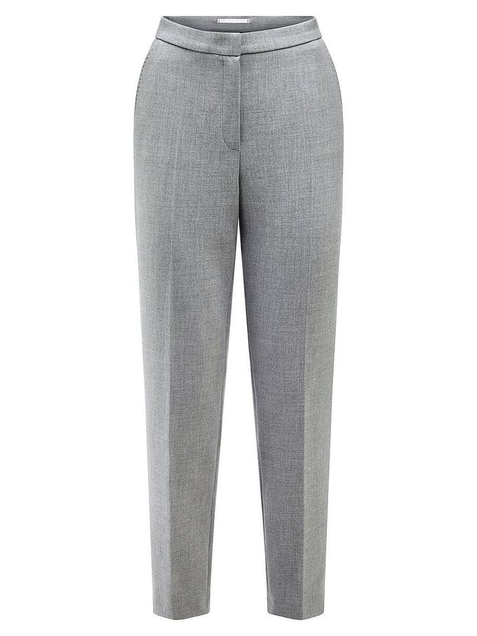 Regular fit stoffen broek met persplooien, model 'DORO'