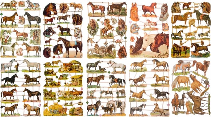 Poëzieplaatjes - 10 vellen - plaatjes - hobby - creatief - decoupage - knutselen - scrapboek