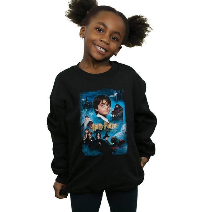 Harry Potter Meisjes Sweatshirt Steen der Wijzen (Zwart)