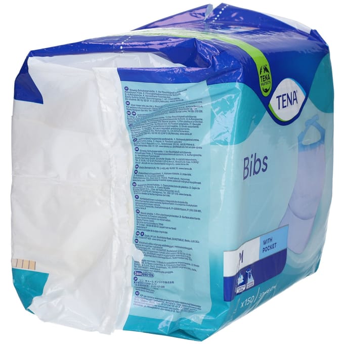 TENA BIB Medium Wegwerpservet 37x48cm 150 Doekjes