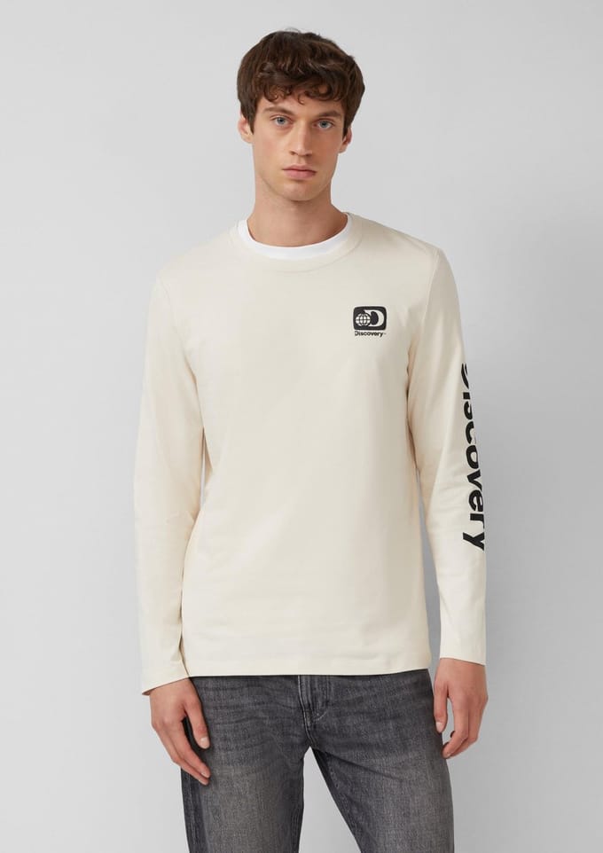 s.Oliver - male - Katoenen longsleeve met Discovery Channel® artwork