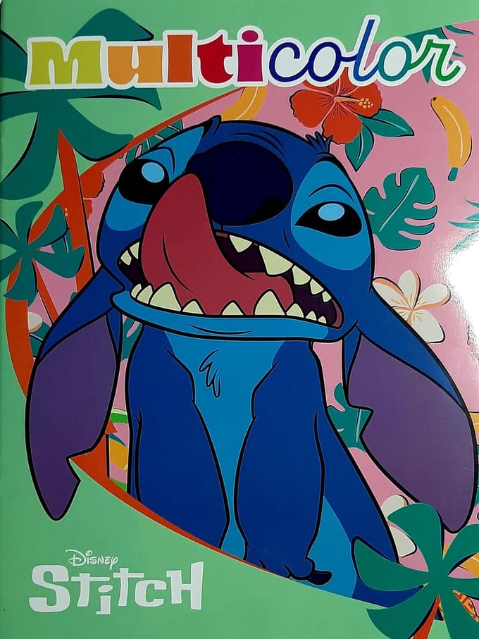Disney Multicolor kleurboek - Lilo & Stitch - ananas - mintgroene banner -