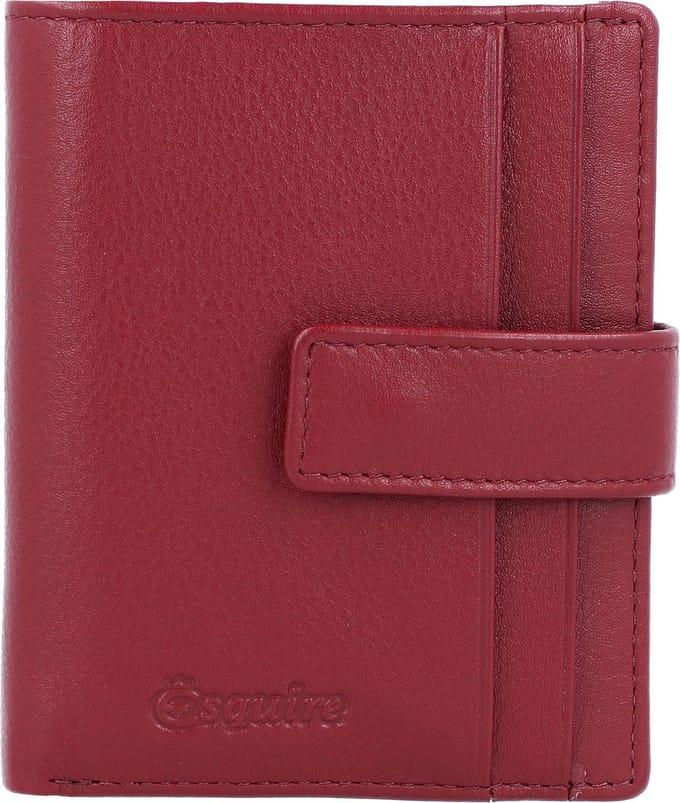 Esquire Oslo creditcard etui RFID leer 8 cm - 8 Sleuven - rot