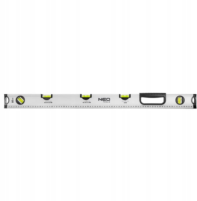 NEO Speciale waterpas 80 cm met 5 waterpassen voor verschillende hoeken