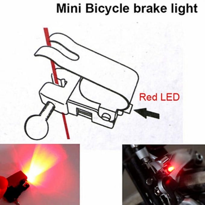 Universele fietsremlichtbevestiging Fietsachterlicht LED-veiligheidswaarschuwingslampen beige