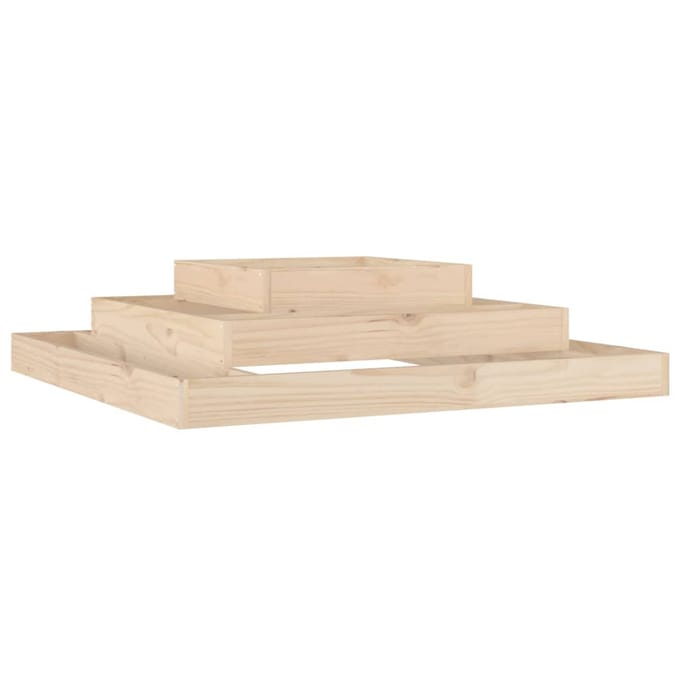 vidaXL - Plantenbak - 110x110x27 - cm - massief - grenenhout