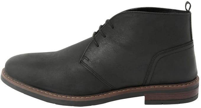 Next - Heren - Waxy leren Chukka-laarzen - Zwart