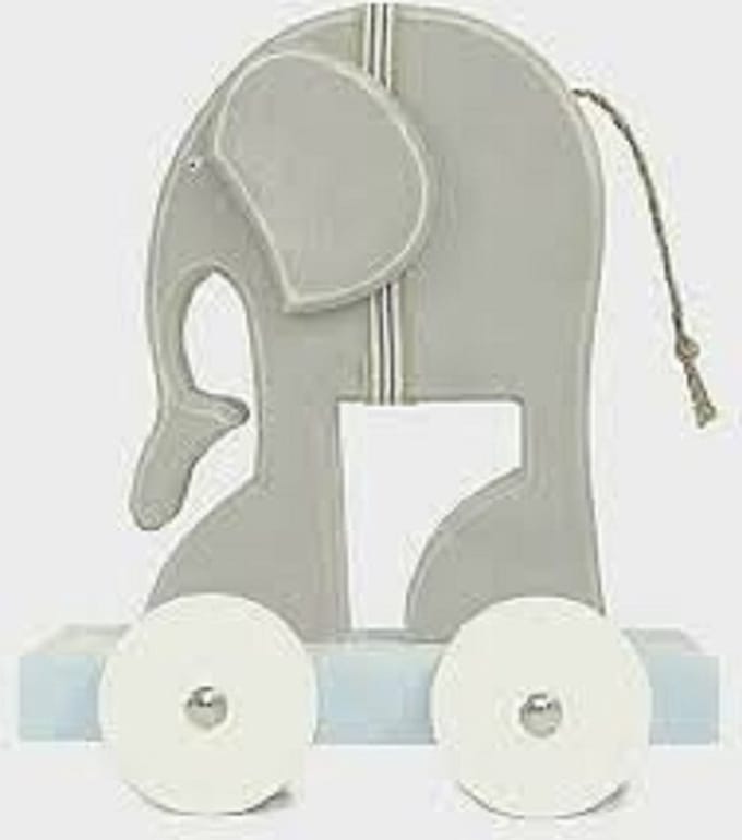 speelgoed East of India - Humprey Elephant on Wheels