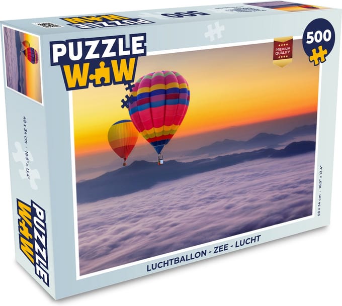 Puzzel Luchtballon - Zee - Lucht - Legpuzzel - Puzzel 500 stukjes