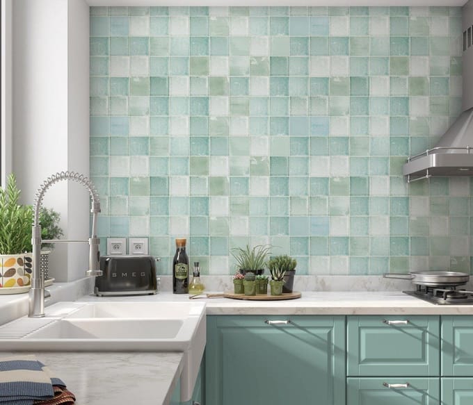 Antieke Tegel Achterwand - Opal