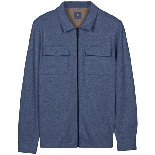 Baileys Vest Sweat Full Zip Chest Pockets Dark Denim Blue / male