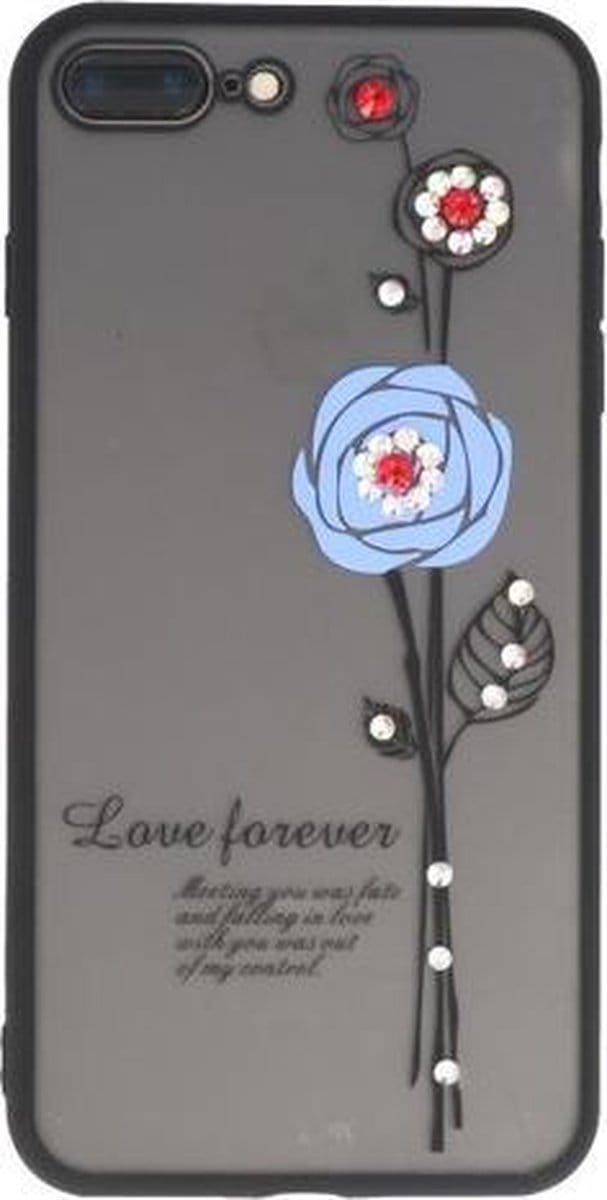 Blauw Love Forever back case Hoesje voor Apple iPhone 7 / 8 Plus