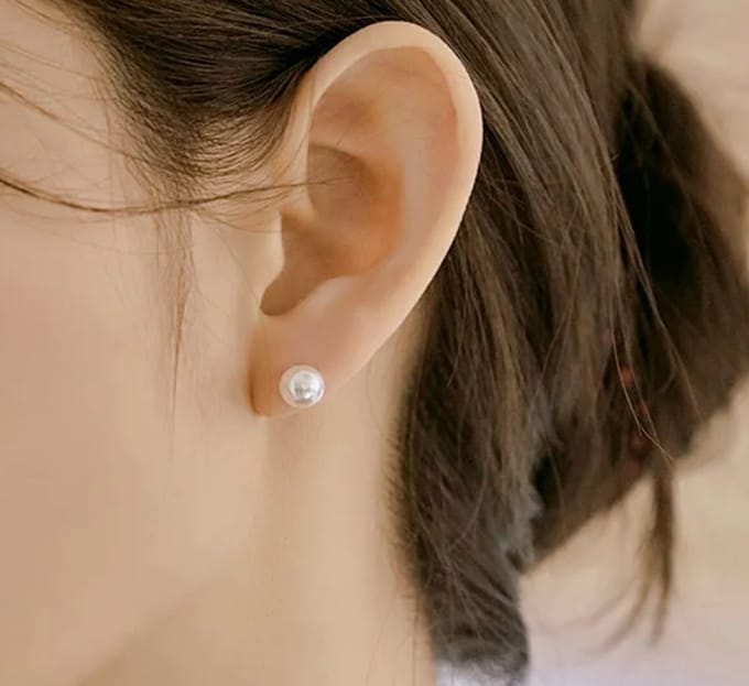 Parel look a like oorknopjes | 10 mm