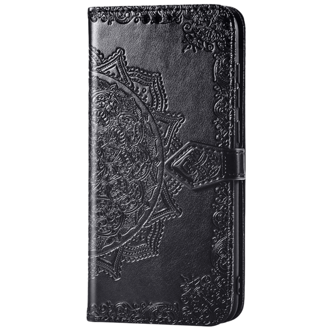 Comfycase Samsung Galaxy S20 Mandala Booklet Telefoonhoesje Zwart