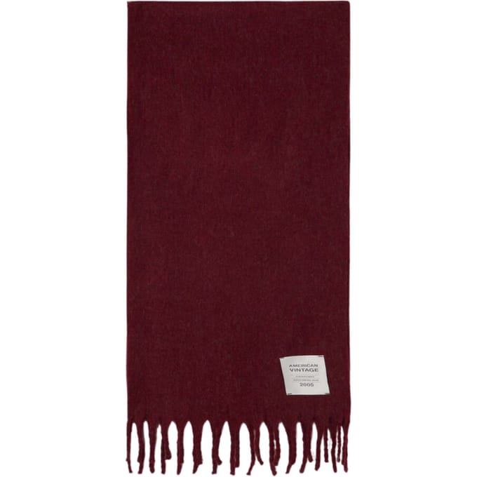 American Vintage Zinaco Sjaals Bordeaux Zi20ah26