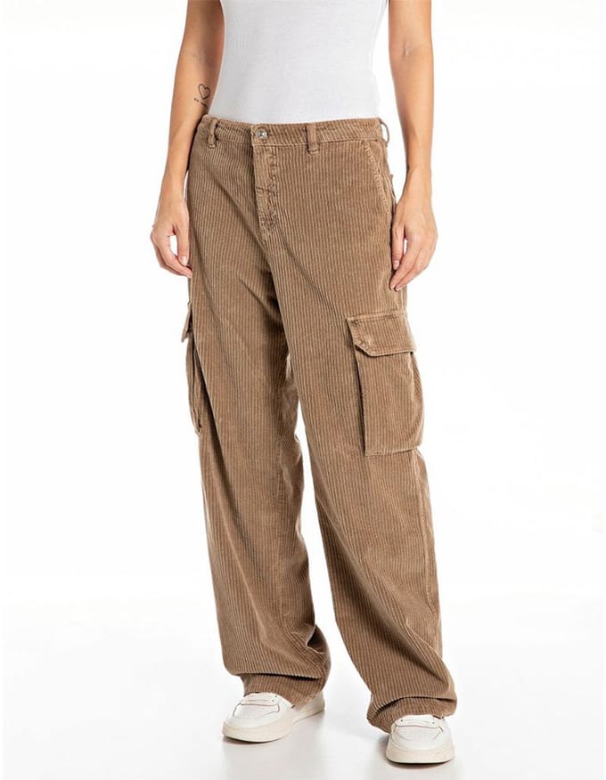 Replay W8134 .000.85063 Cargobroek Beige 25 Vrouw
